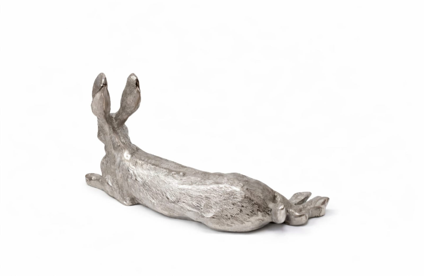 Dekofigur „Liegender Hase“ aus Metall – 44 cm
