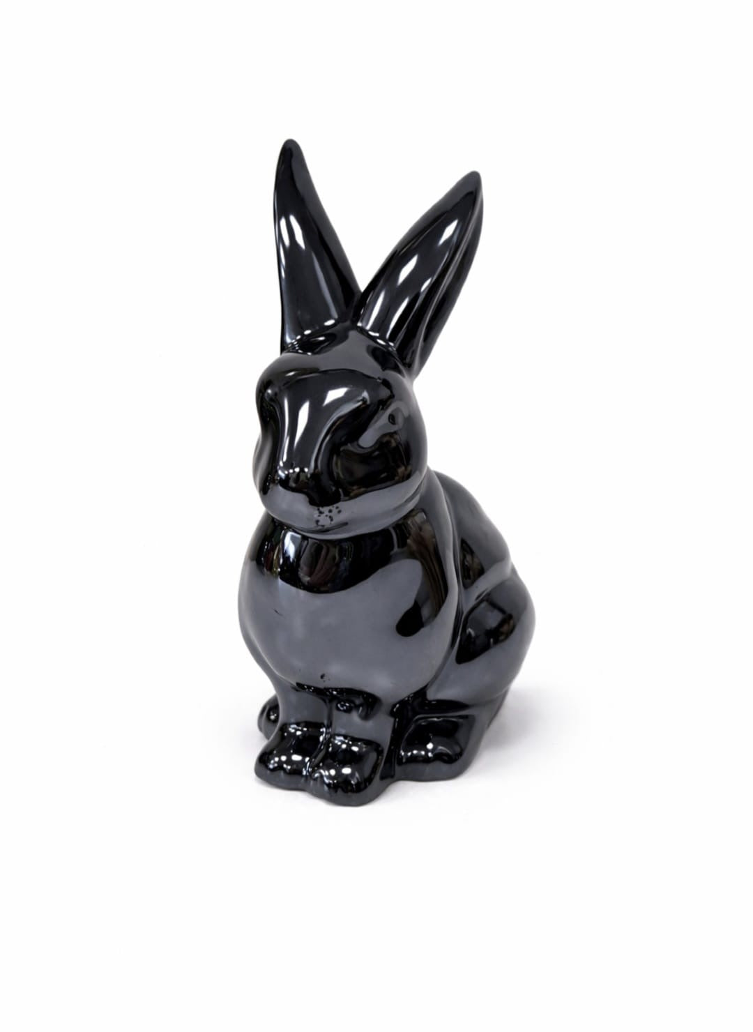 Edle Keramik-Hasen in Grün oder Schwarz – stilvolle Dekoration