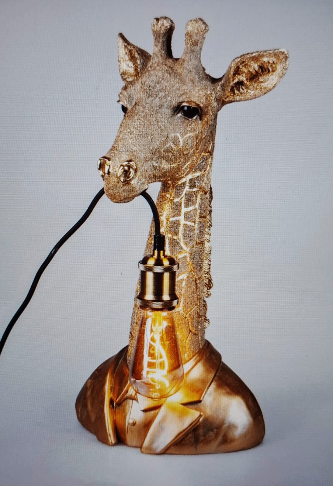 Goldene Giraffen Lampe - 50 cm